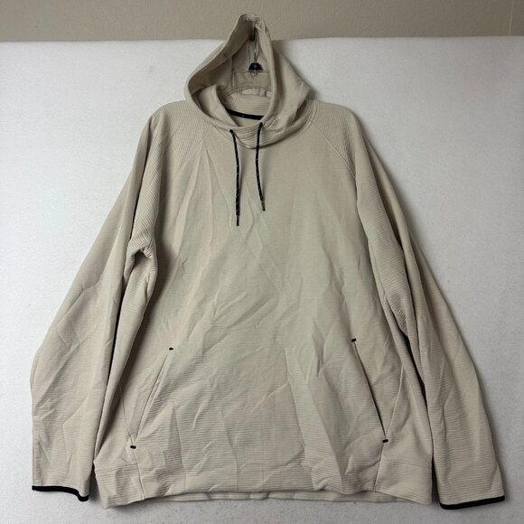 lot of 2 Old Navy Active Dynamic Fleece hoodie sz 2XL Slash Pockets  beige green - Picture 4 of 7